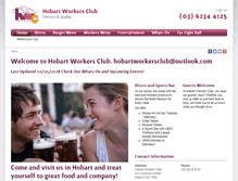 Tablet Screenshot of hobartworkersclub.com.au